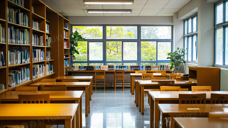 大学自习室场景图片