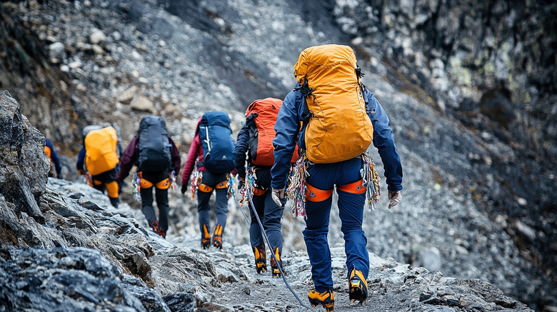 春季登山运动图片