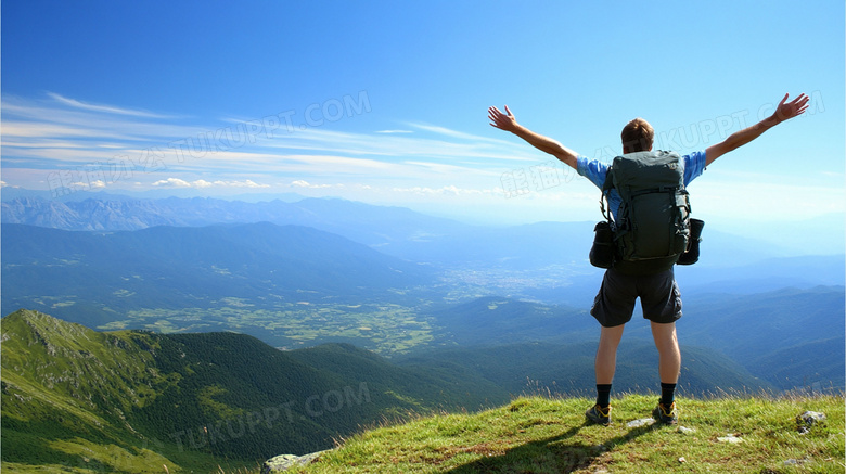 爬山登山健康运动图片