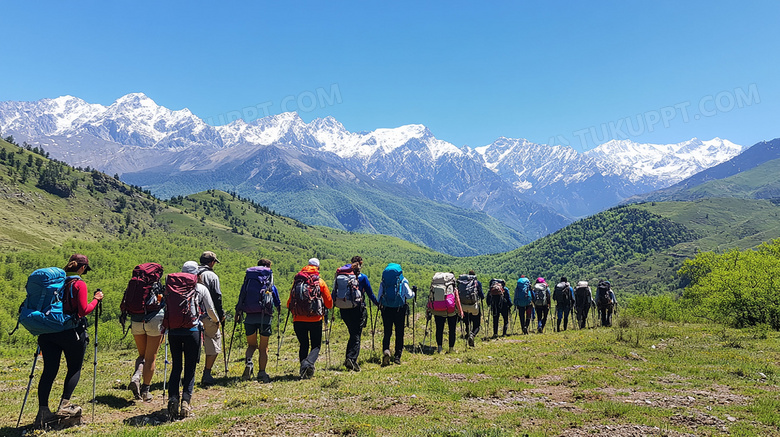 爬山登山健康运动图片