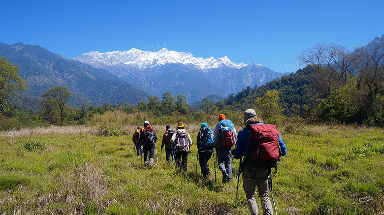 爬山登山健康运动图片