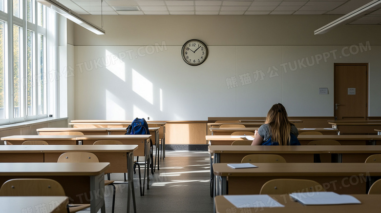 大学学习自习室学生读书图片