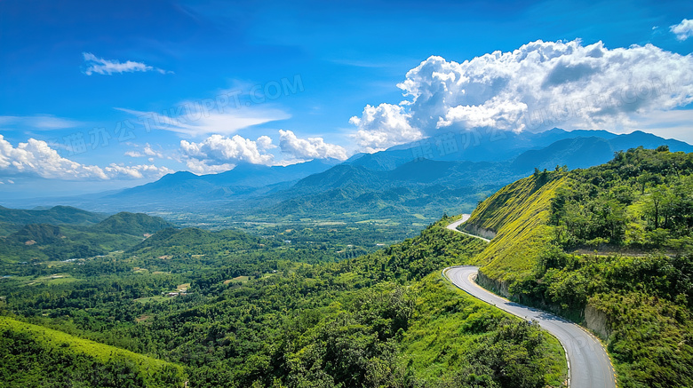 盘山公路高速公路路边路面图片