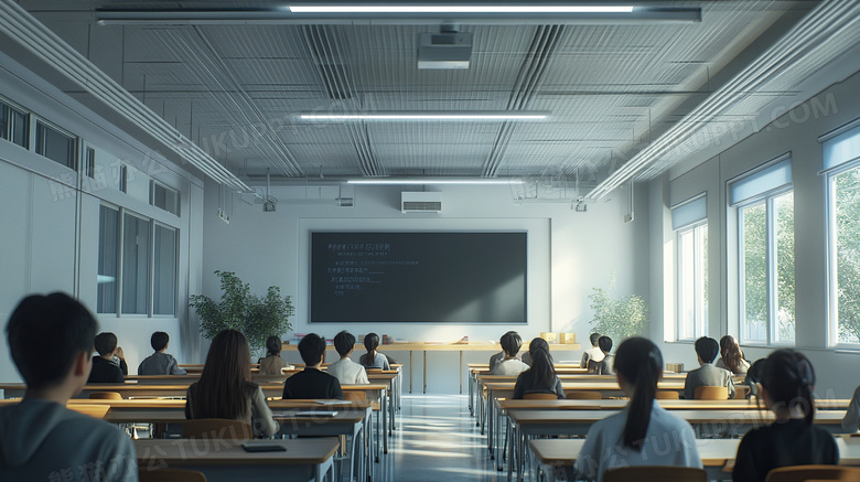 学生自习室大学教室图片