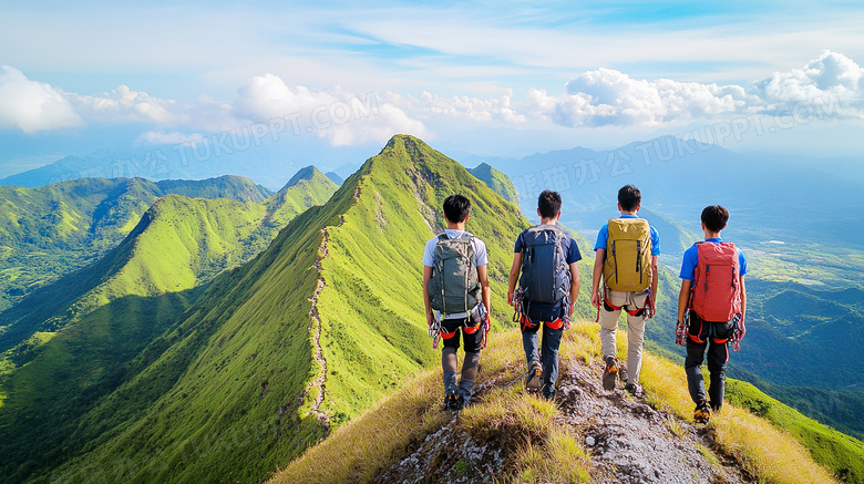 爬山登高登山攀登图片