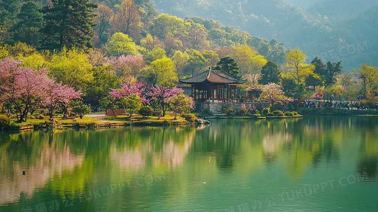 大自然山水古建筑风景图片