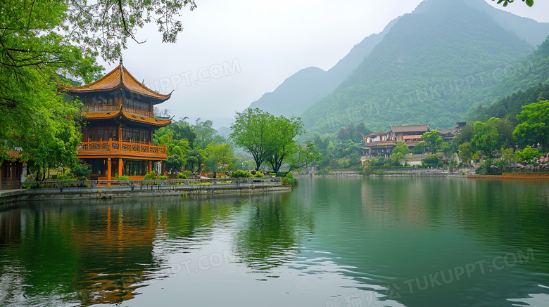 大自然山水古建筑风景图片