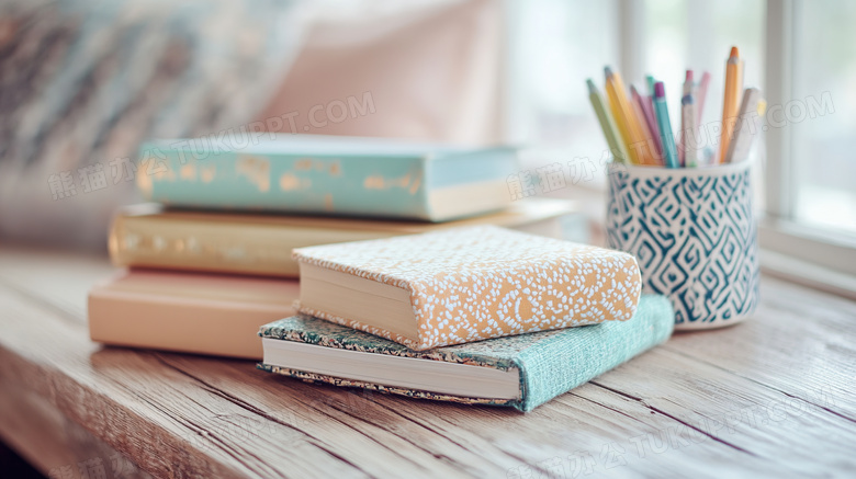 书本和学习用品图片
