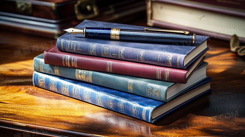 书本和学习用品图片