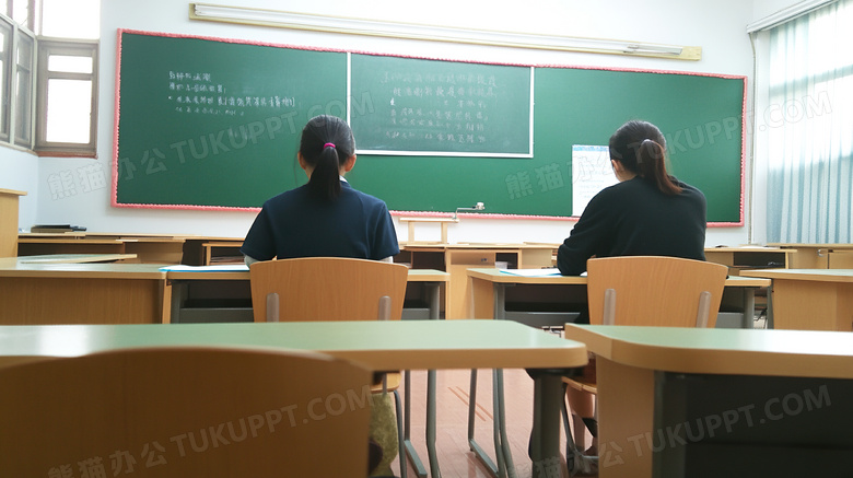 一间教室自习室自习大学教室图片