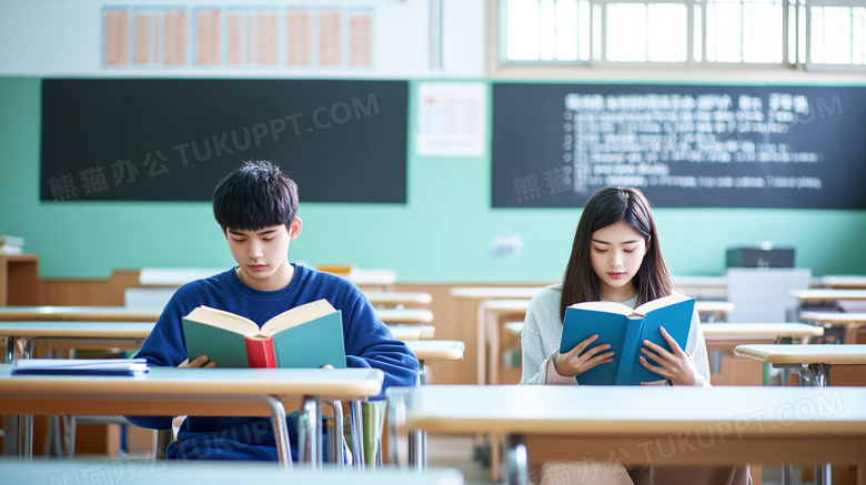 一间教室自习室自习大学教室图片