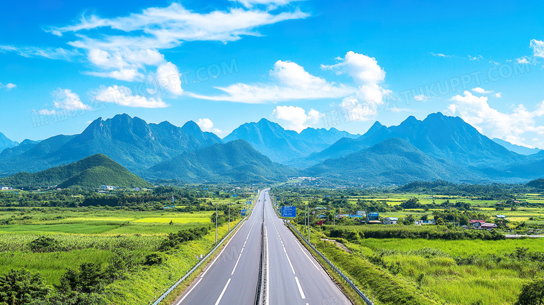 一条高速公路马路道路图片