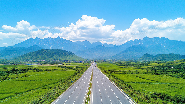 一条高速公路马路道路图片