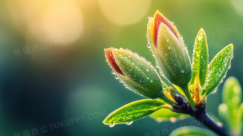 春天植物的花苞花蕾图片