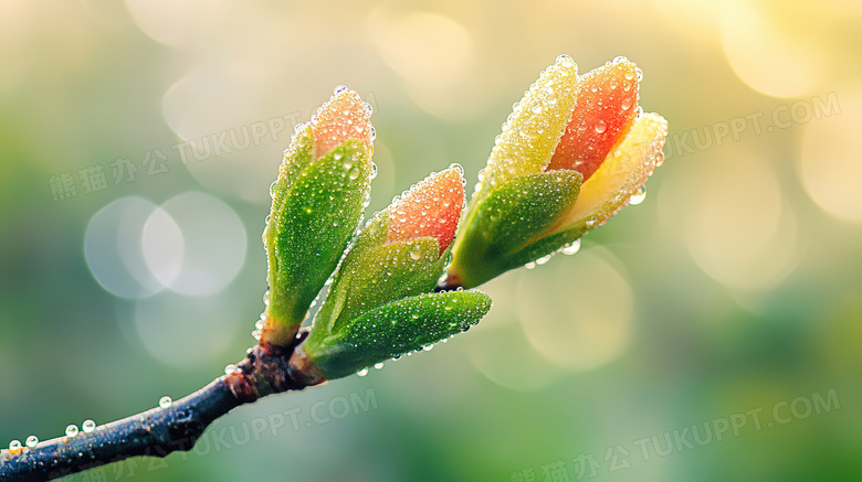 春天植物的花苞花蕾图片