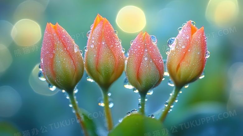 春天植物的花苞花蕾图片