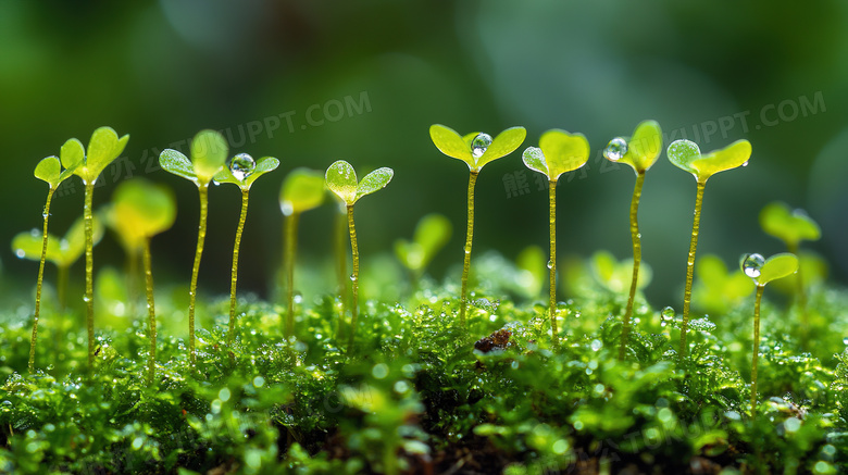 春天植物种子发芽图片