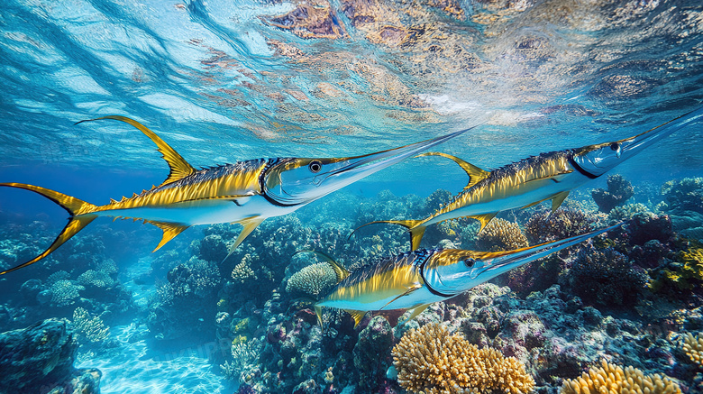 金枪鱼海底海洋生物图片