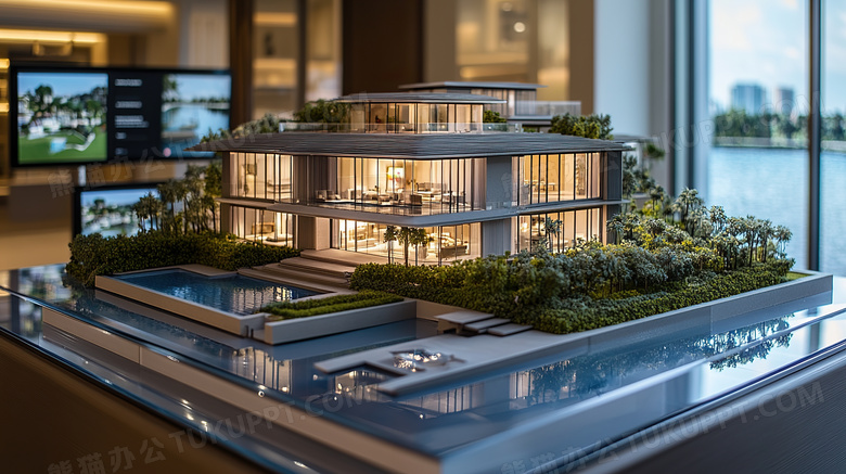 真实的楼盘模型图片