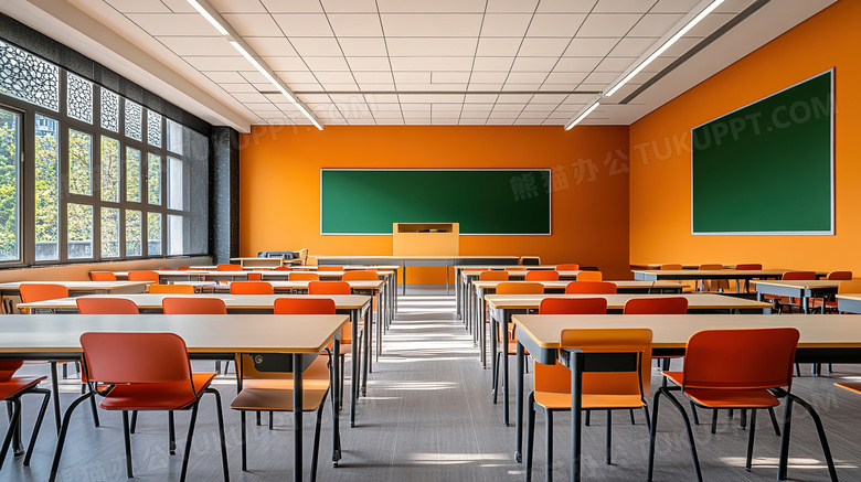 一间教室自习室自习大学教室图片