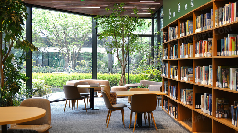 一间教室自习室自习大学教室图片