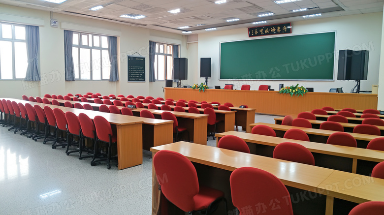 一间教室自习室自习大学教室图片