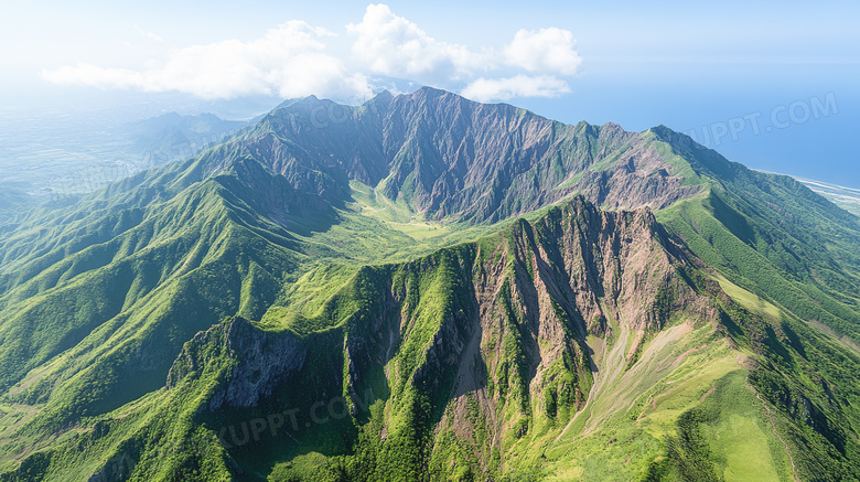 春天户外青山美丽的景色图片