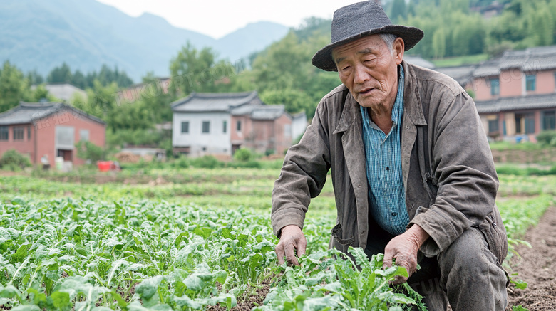 农场农田农民种植蔬菜图片