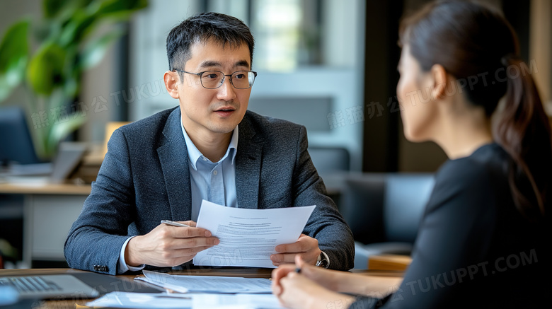 办公室内面试新职业图片