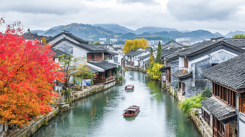 古镇江南水乡房屋建筑图图片