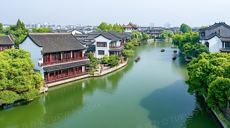 古镇江南水乡房屋建筑图图片