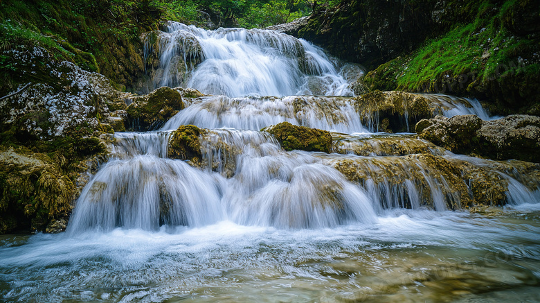 大自然瀑布河流山水美景图片