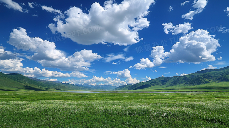 蔚蓝天空唯美湖海自然风景图片