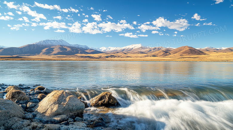 湖水水域淡水湖泊水源图片