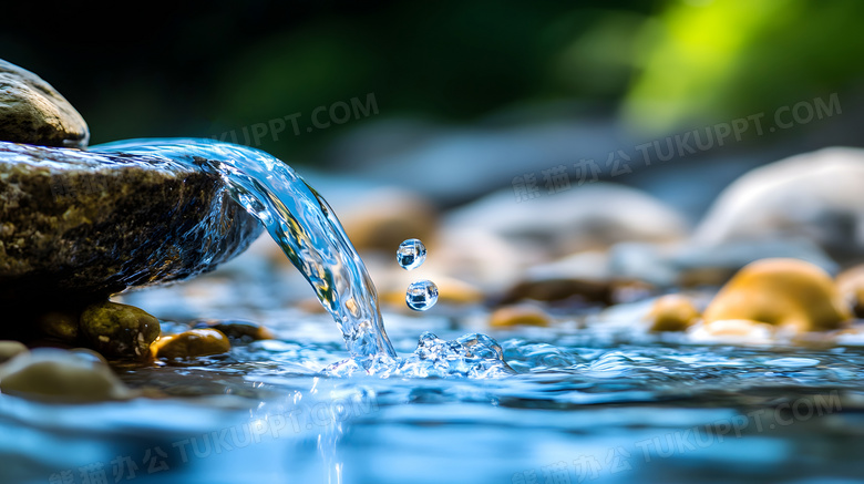 水节约用水自然界的水流动的水图片