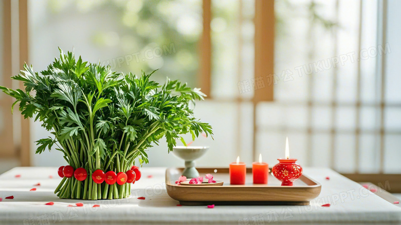 艾草清明节节气风光图片