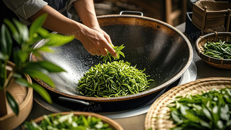 炒茶茶道茶叶茶文化图片