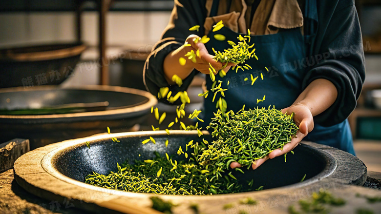 炒茶茶道茶叶茶文化图片