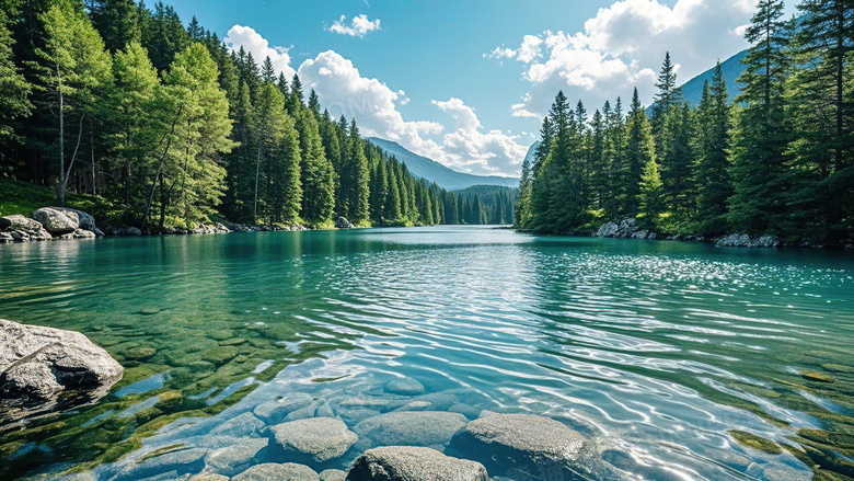 风景河流中国水日水资源图片