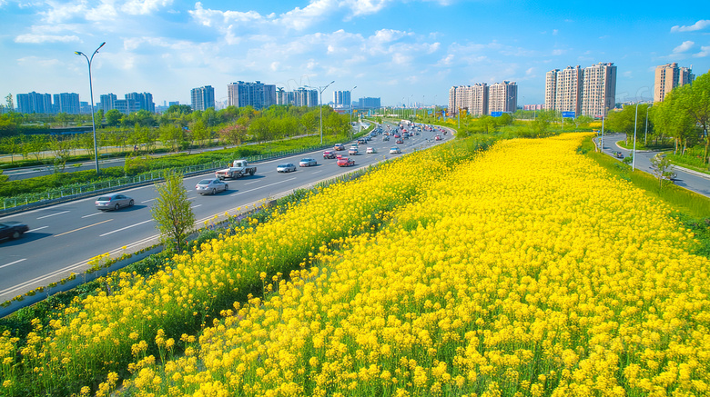 春天唯美油菜花风景图片