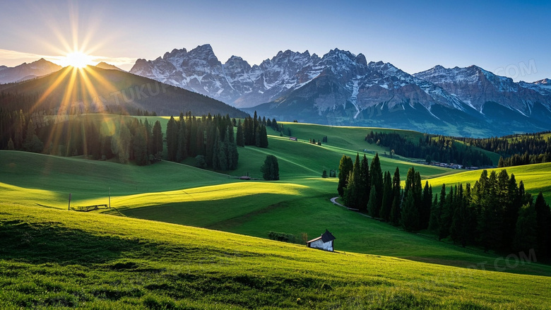 新疆风光美景2k阳光美景