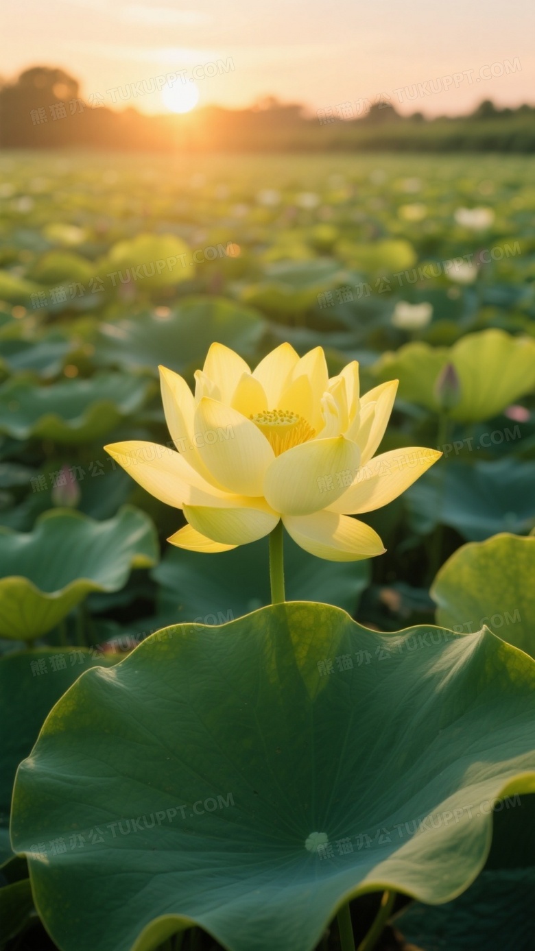 高清的夏日荷花摄影画面