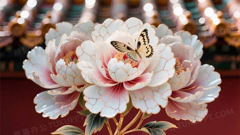 牡丹花三重曝光艺术摄影