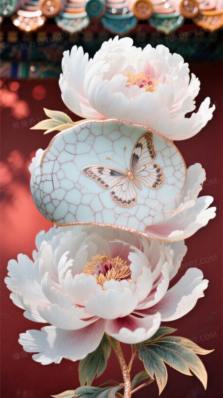 牡丹花三重曝光艺术摄影