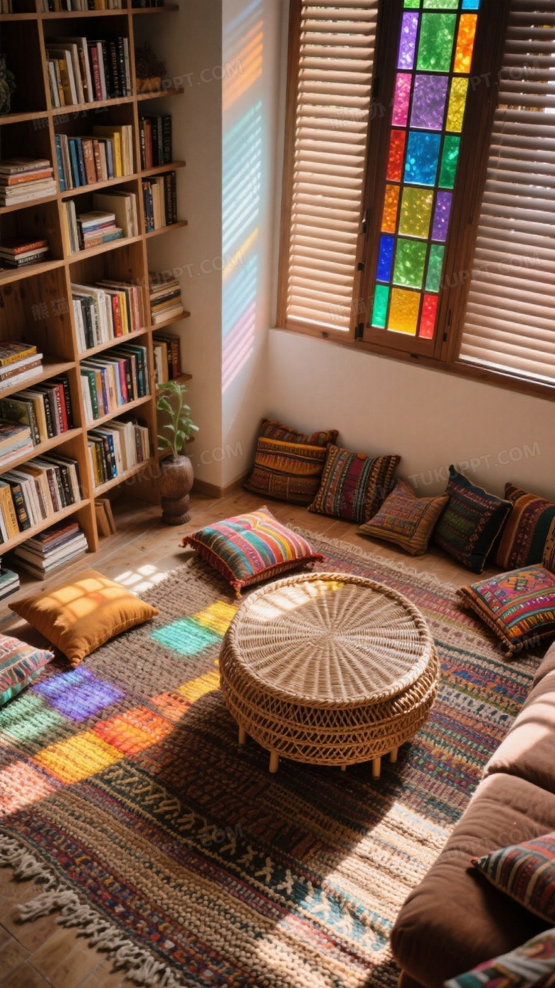 波西米亚风格客厅光影叙事