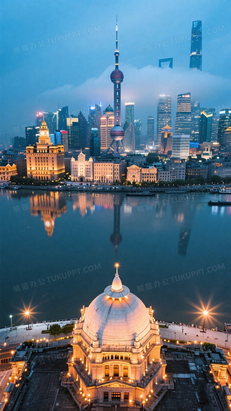 无人机俯视外滩万国建筑博览群