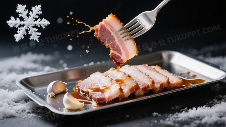 霜降猪肉切片商业摄影