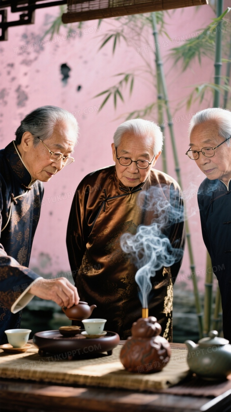 江南水乡风格茶室群像摄影