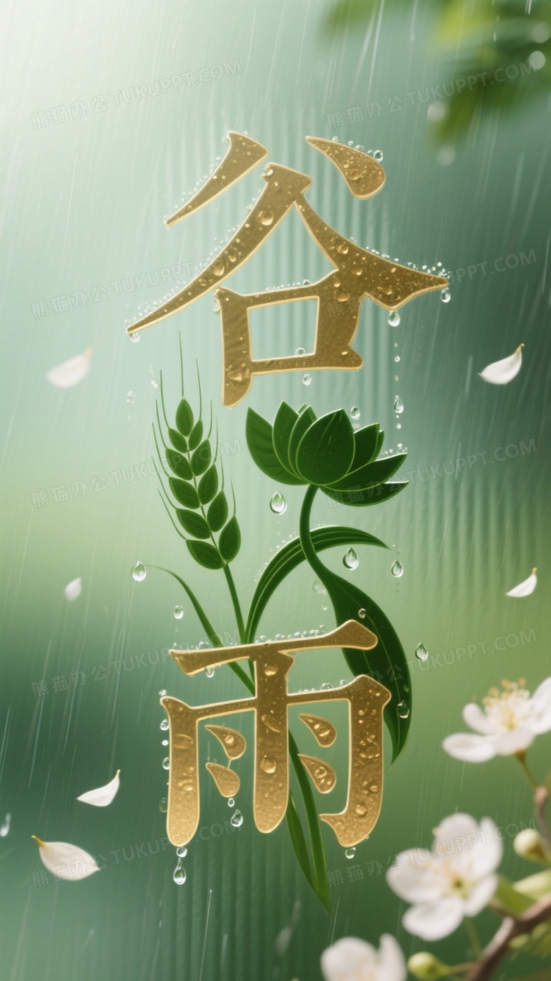 谷雨节日海报摄影风格