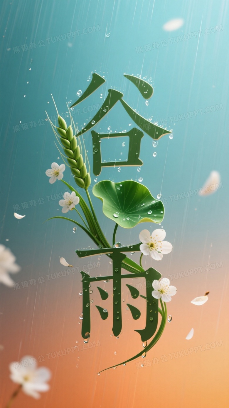 谷雨节日海报摄影风格